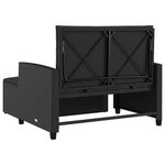 vidaXL Canapé de jardin avec coussins 2 places noir résine tressée