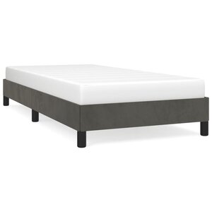 vidaXL Cadre de lit sans matelas gris foncé 90x190 cm velours