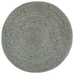 vidaXL Pouf fait à la main Vert olive 45 x 30 cm Jute