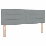 vidaXL Lit à ressorts avec matelas Gris clair 200 x 140 cm tissu