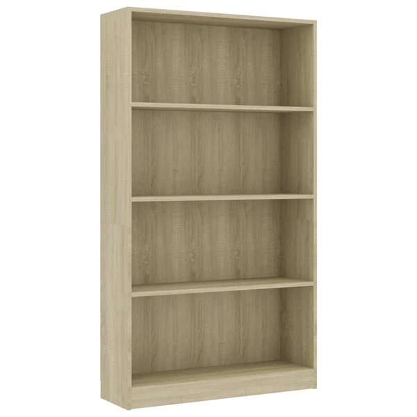 vidaXL Bibliothèque à 4 niveaux Chêne sonoma Bois d’ingénierie
