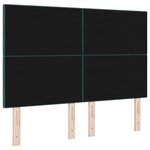 Cabeça de cama vidaXL Bouton Rembourré Vert Foncé 140 cm Velours