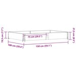 vidaXL Jardinière 150x100 cm bois de pin massif