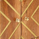 vidaXL Armoire latérale marron et noir 60x33 5x75 cm bois de manguier