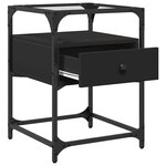 vidaXL Tables de chevet 2 Pièces noir 40x40x55 cm bois d’ingénierie