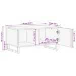 vidaXL Table basse blanc 80x51x40 cm bois de manguier massif