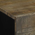 vidaXL Table de chevet gris clair 50x33x60 cm bois de manguier massif