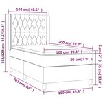 vidaXL Sommier à lattes de lit matelas et LED Bleu 100x200 cm Tissu