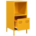 vidaXL Buffet jaune moutarde 35x39x73 5 cm acier laminé à froid