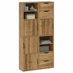 vidaXL Armoires latérales 4 Pièces ODDA 40x24x79 cm bois massif pin