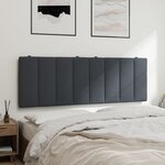 vidaXL Coussin de tête de lit Hanko gris foncé 120 cm velours