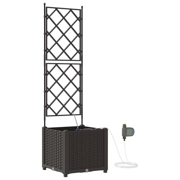 vidaXL Cache-pot de jardin Marron 40 x 40 x 142 cm Acier
