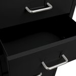 vidaXL Classeur mobile Noir 28x41x109 cm Métal
