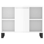 vidaXL Armoire de salle de bain blanc brillant 80x33x60 cm