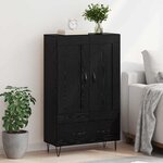 vidaXL Haut Armoire Chêne noir 69 5 x 31 x 115 cm Bois d'ingénierie