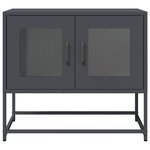 vidaXL Meuble TV anthracite 68x39x60 5 cm acier laminé à froid