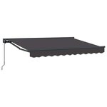 vidaXL Auvent rétractable manuel Anthracite 2 5 x 2 m