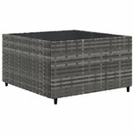 vidaXL Salon de jardin 11 Pièces avec coussins gris résine tressée
