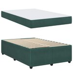 vidaXL Cadre de lit avec matelas Vert foncé 120 x 200 cm tissu