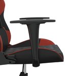 vidaXL Chaise de jeu de massage Noir et rouge bordeaux Similicuir