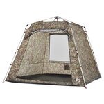 vidaXL Tente de pêche 4 personnes camouflage libération rapide