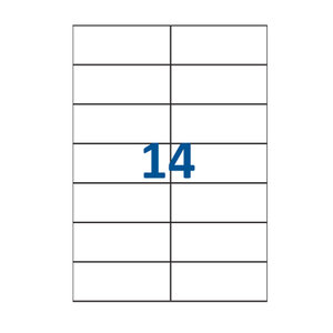 Lot de 200 Planches étiquettes autocollantes blanches sur feuille A4 : 105 x 42 3 mm (14 étiquettes)