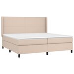 vidaXL Sommier à lattes de lit avec matelas Cappuccino 200x200 cm
