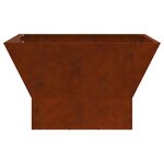 vidaXL Foyer de cheminée Marron 60 x 60 x 35 cm Acier patiné