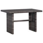 vidaXL Mobilier de bistro 3 Pièces avec coussins Résine tressée Gris