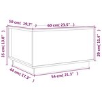 vidaXL Table basse Noir 60x50x35 cm Bois massif de pin