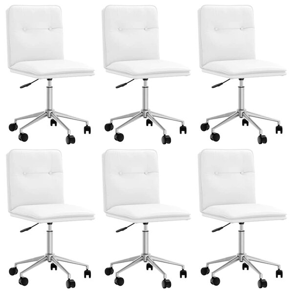 vidaXL Chaises à manger lot de 6 blanc similicuir