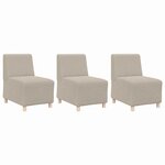 vidaXL Unité de Sofa Modulaire Sans Accoudoirs 3 Pièces Gris clair