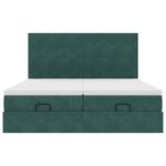 VidaXL Cadre de lit ottoman avec matelas vert foncé 180x200cm velours