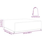 vidaXL Housse pour mobilier d'extérieur Noir 275 x 275 x 70 cm 210D