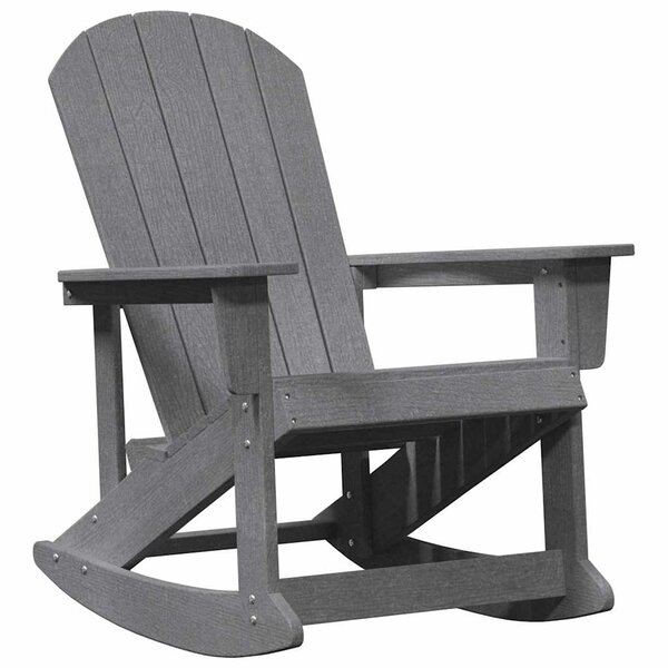 vidaXL Chaise Adirondack à bascule Gris clair 73.5 x 92 x 90 cm HDPE