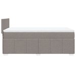 vidaXL Sommier à lattes de lit avec matelas Taupe 80x200 cm Tissu