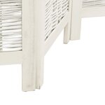 vidaXL Cloison de séparation 5 panneaux blanc bois de paulownia massif