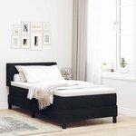 vidaXL Lit boxspring avec matelas avec matelas Noir 90 x 190 cm