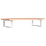 vidaXL Étagère de vasque murale acier et bois de chêne massif