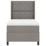 vidaXL Lit à ressorts avec matelas Taupe 90 x 200 cm tissu