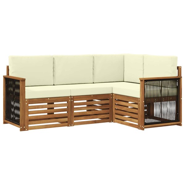 vidaXL Ensemble de canapés d'extérieur 4 pc Polyester