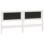 vidaXL Tête de lit Autre Blanc et gris clair 180 cm Bois massif en pin