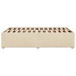 vidaXL Cadre de lit sans matelas crème 120x190 cm tissu