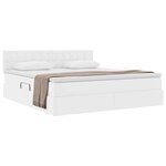 vidaXL Lit de Rangement Blanc pur 180 x 200 cm Cuir synthétique