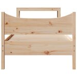 vidaXL Cadre de lit avec tête de lit 90x200 cm bois de pin massif