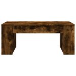 vidaXL Table basse chêne fumé 102x55x42 cm bois d'ingénierie
