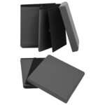 vidaXL Tabourets de rangement pliables lot de 2 gris PVC