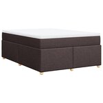 vidaXL Sommier à lattes de lit avec matelas Marron foncé 140x190 cm