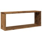 vidaXL Étagères murales cube 2 Pièces vieux bois 60x15x23 cm