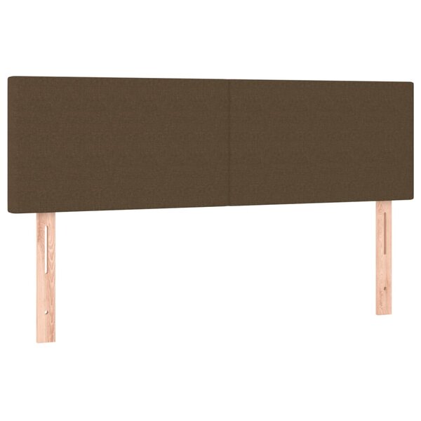vidaXL Têtes de lit 2 Pièces Marron foncé 72x5x78/88 cm Tissu